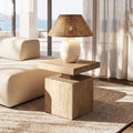 Jennifer Taylor Home Calder 18 Solid Square Reclaimed Elm Block Plinth Side Table