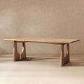 Jennifer Taylor Home Carmel 94 Reclaimed Pine 8 Seater Dining Table Antique Natural Brown Reclaimed Pine Wood