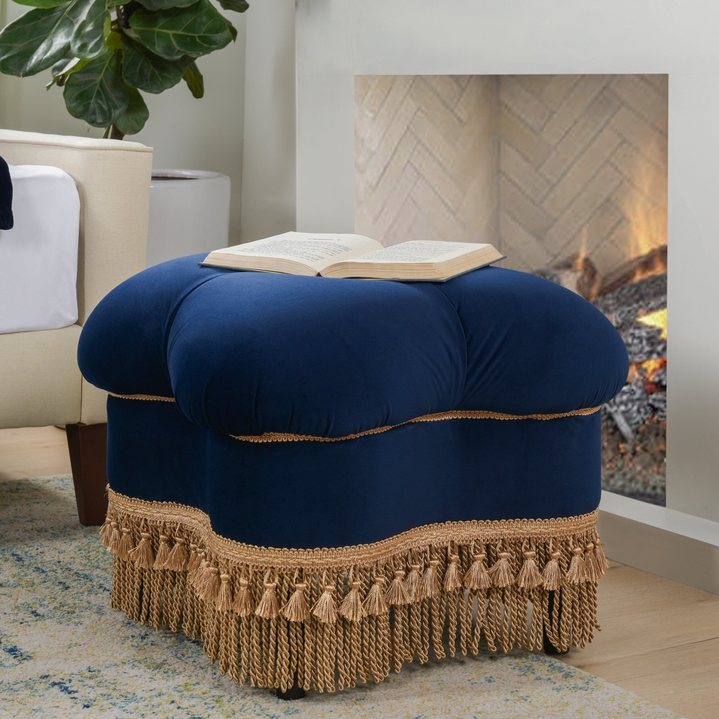 Jennifer Taylor Ellen Hand Tufted Ottoman