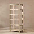 Jennifer Taylor Home Ellis 71 Reclaimed Wood 5 Shelf Open Frame Bookcase Light Natural Cerused Reclaimed Pine Wood