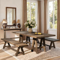 Jennifer Taylor Home Hawthorne 84 Solid Reclaimed Elm Trestle 8 Person Dining Table