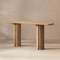 Jennifer Taylor Home Sonoma 72 Reclaimed Pine Split Pillar Console Table Rustic Greige Brown Reclaimed Pine Wood