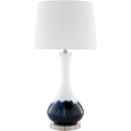 Jeppe Classic Navy White Glass 28 Inch Table Lamp