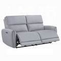 Jero Power Motion Recliner Sofa 2 Seater Usb Port Gray Faux Leather