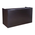 Jery Reception Desk 71 Inch Modesty Panel Mocha Brown Melamine