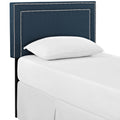 Jessamine Twin Azure Fabric Headboard