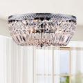 Jessica 3 Light Crystal Basket Chrome Flush Mount N A