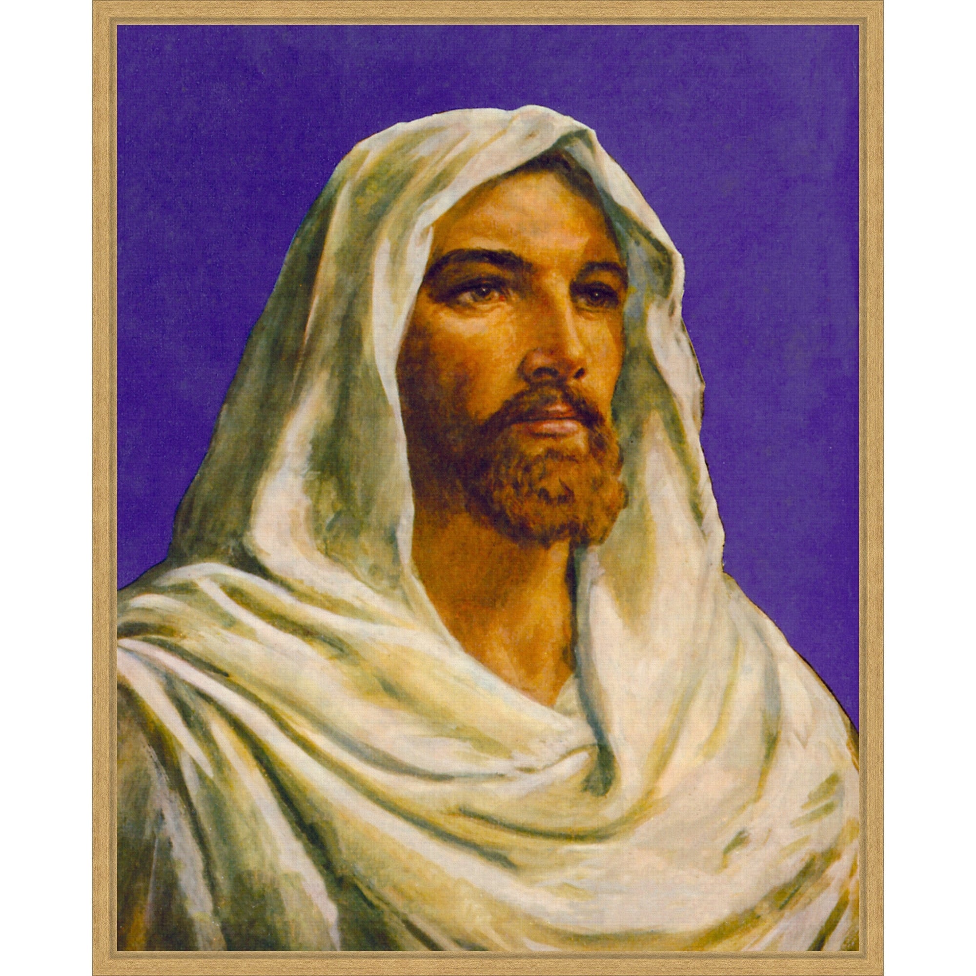 Jesus Christ By English School Framed Canvas Wall Art Print