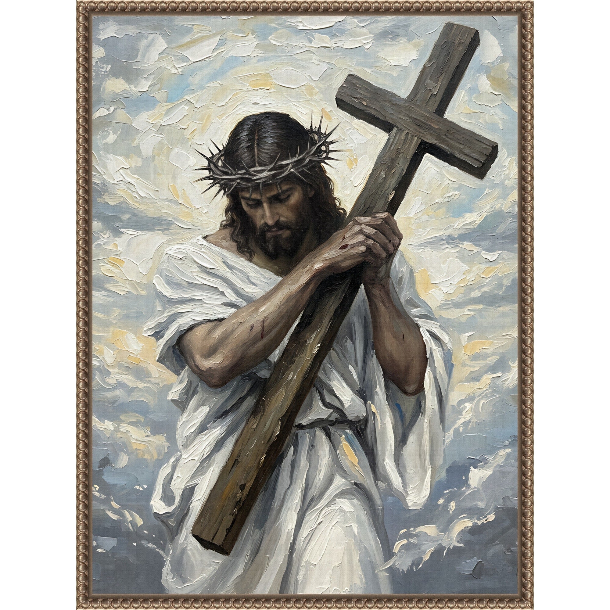 Jesus Christ By Hugo Framed Canvas Wall Art