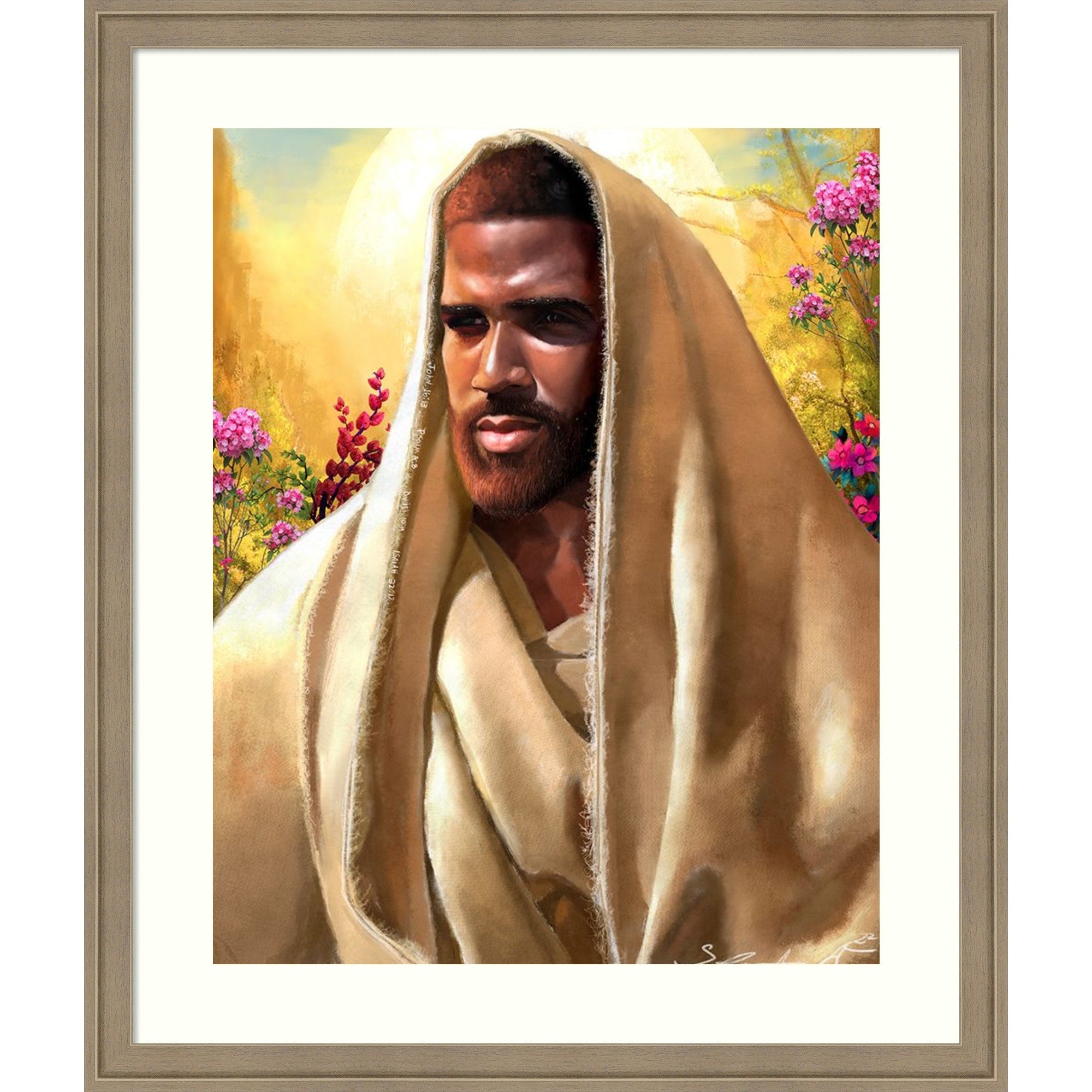 Jesus Peace By Salaam Muhammad Wood Framed Wall Art Print
