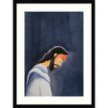 Jesus Prays In Gethsemane By Elizabeth Wang Wood Framed Wall Art Print
