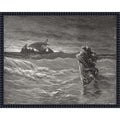 Jesus Walking On The Sea John 6 By Gustave Dore Framed Canvas Wall Art Print