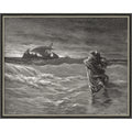 Jesus Walking On The Sea John 6 By Gustave Dore Framed Mounted Canvas Wall Art Print