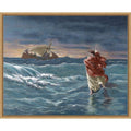 Jesus Walks On The Sea Of Galilee Framed Canvas Wall Art Print