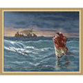 Jesus Walks On The Sea Of Galilee Framed Mounted Canvas Wall Art Print