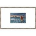 Jesus Walks On The Sea Of Galilee Wood Framed Wall Art Print
