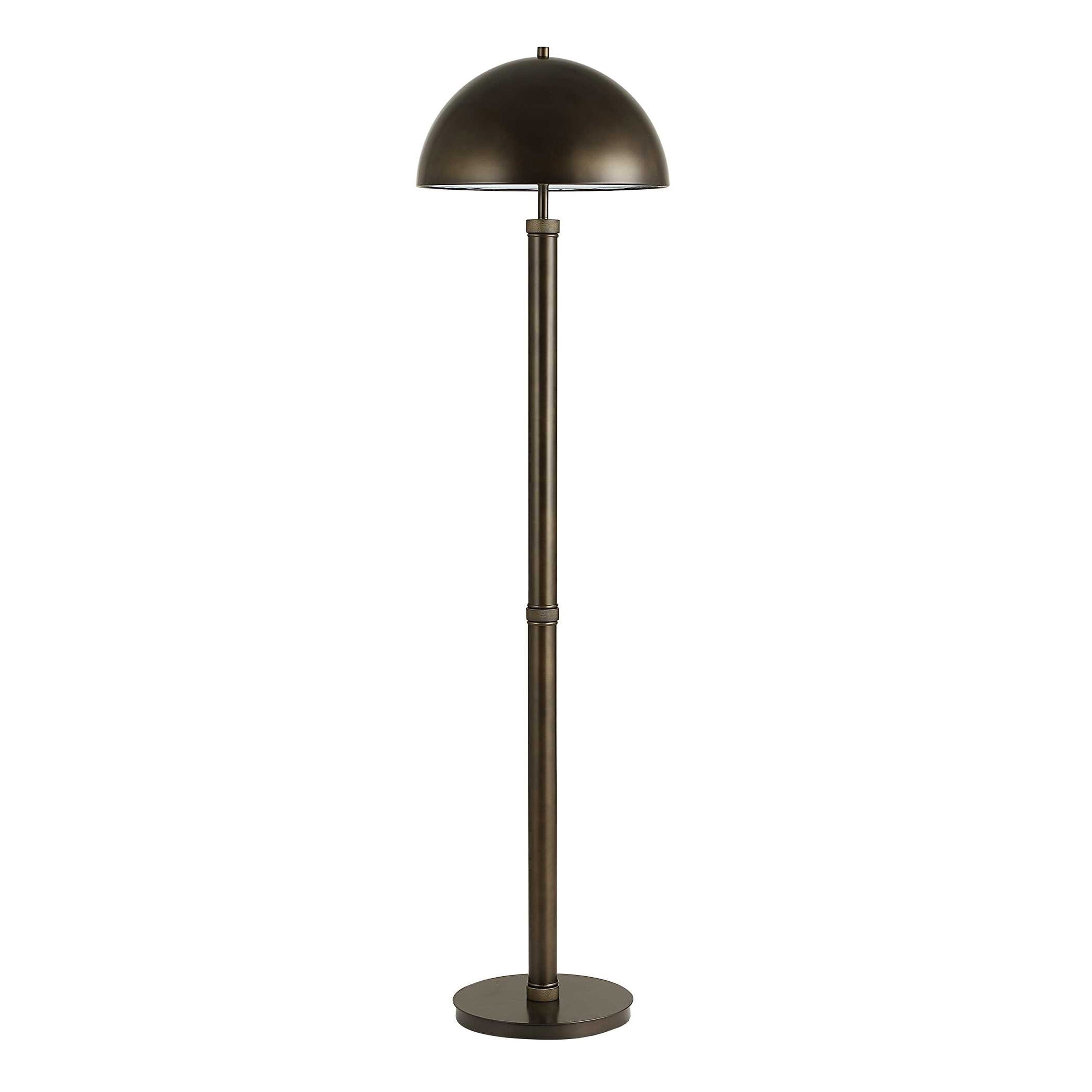 Jesy Modern Floor Lamp With Dome Metal Shade 59 Inch Dark Bronze