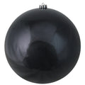 Jet Black Shatterproof Shiny Christmas Ball Ornament 10 250Mm