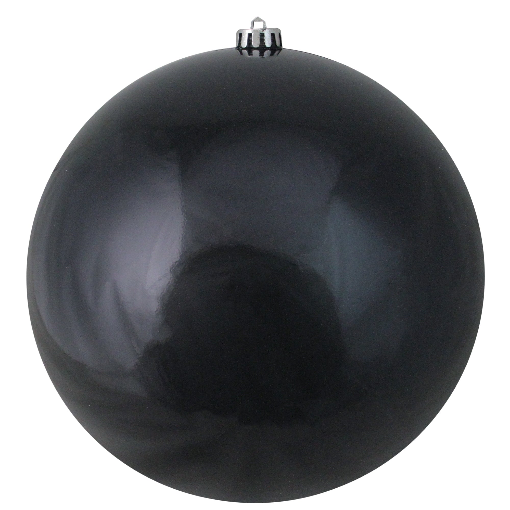 Jet Black Shatterproof Shiny Christmas Ball Ornament 10 250Mm