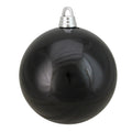 Jet Black Shatterproof Shiny Christmas Ball Ornament 12 300Mm
