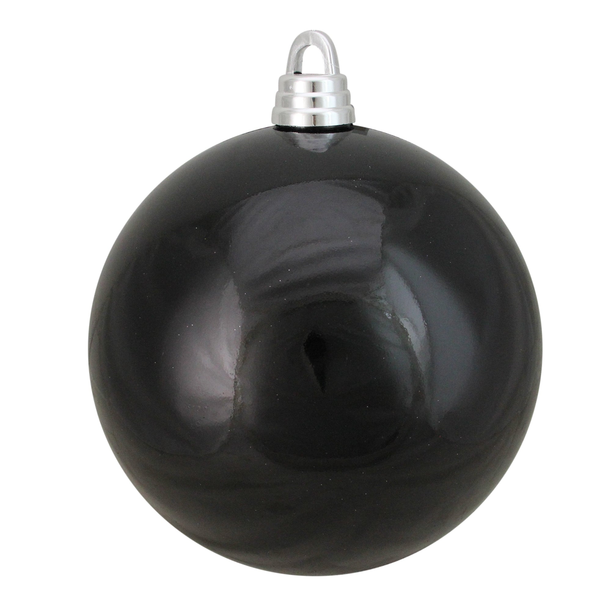 Jet Black Shatterproof Shiny Christmas Ball Ornament 12 300Mm