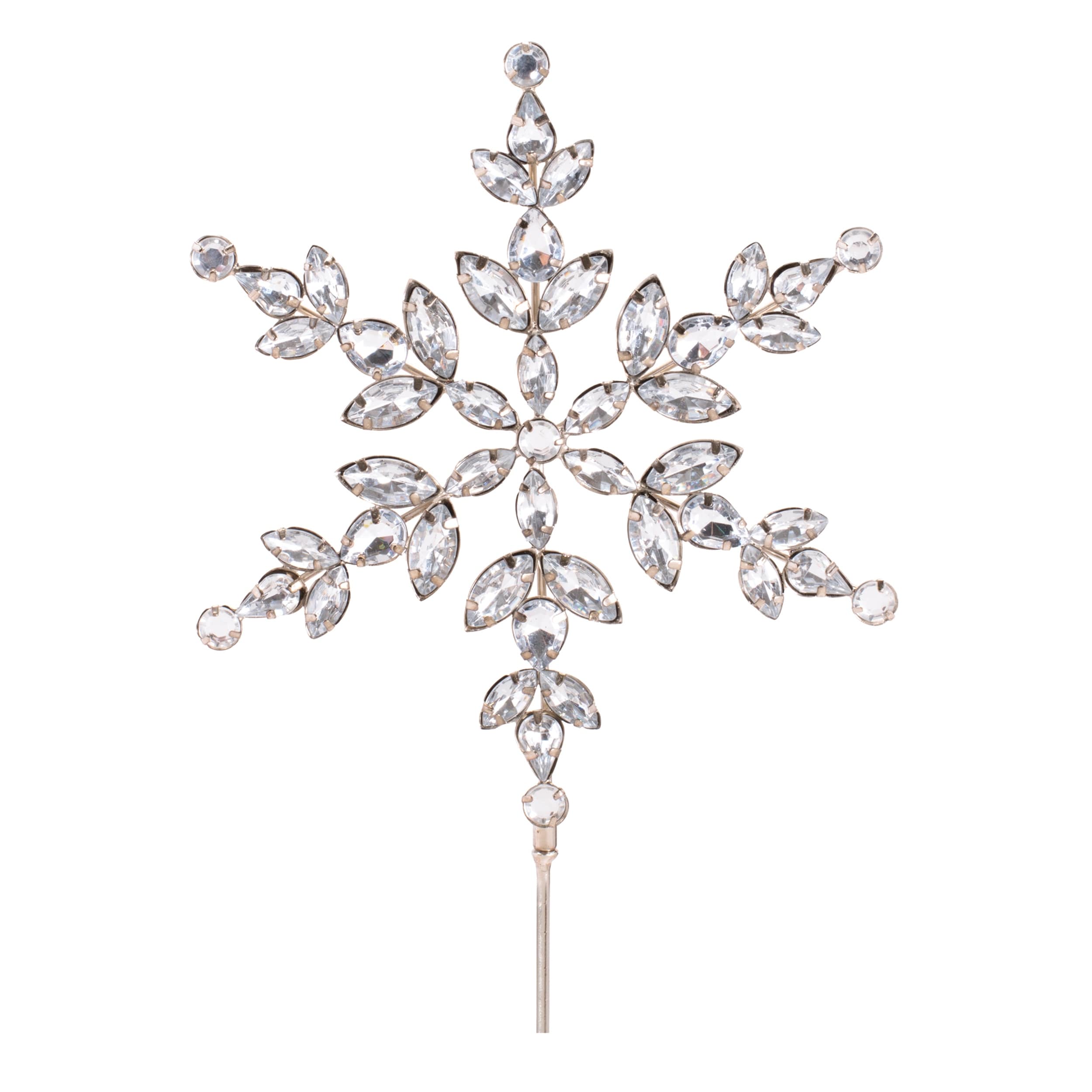 Jeweled Snowflake Stem Set Of 4