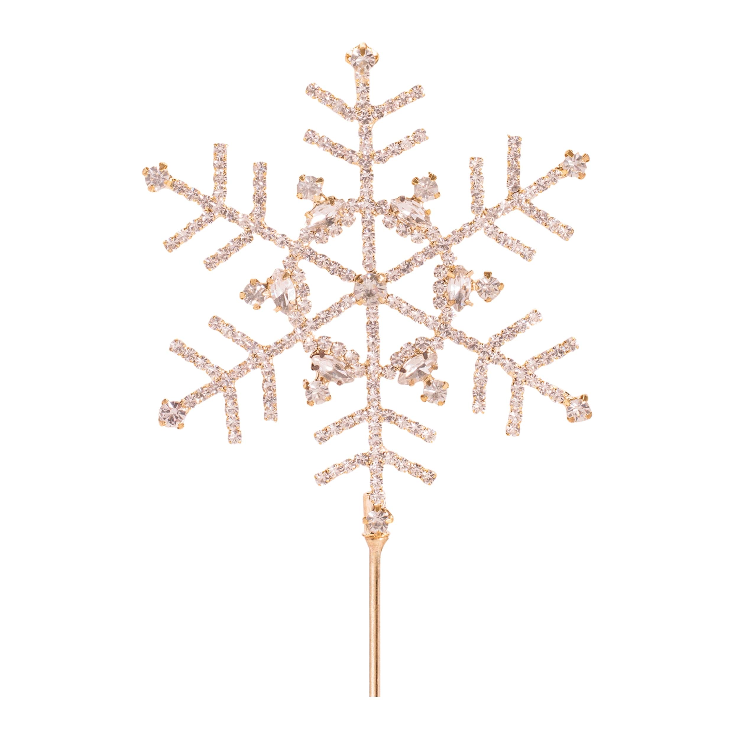 Jeweled Snowflake Stem Set Of 4