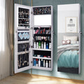 Jewelry Armoire Cabinet With Dressing Mirror Storage Wallmount Case