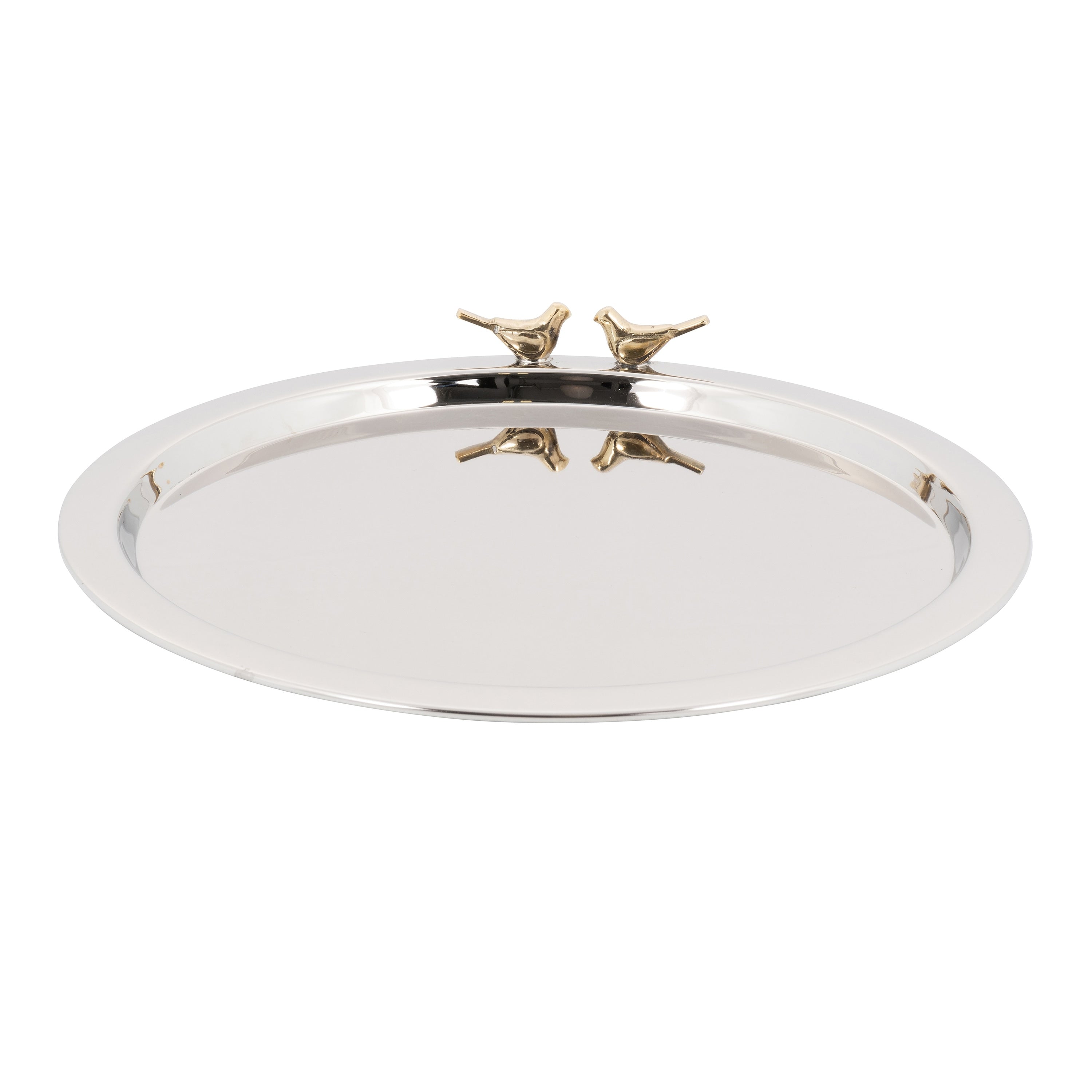 Elegance Love Birds Round Tray 14 Dia.