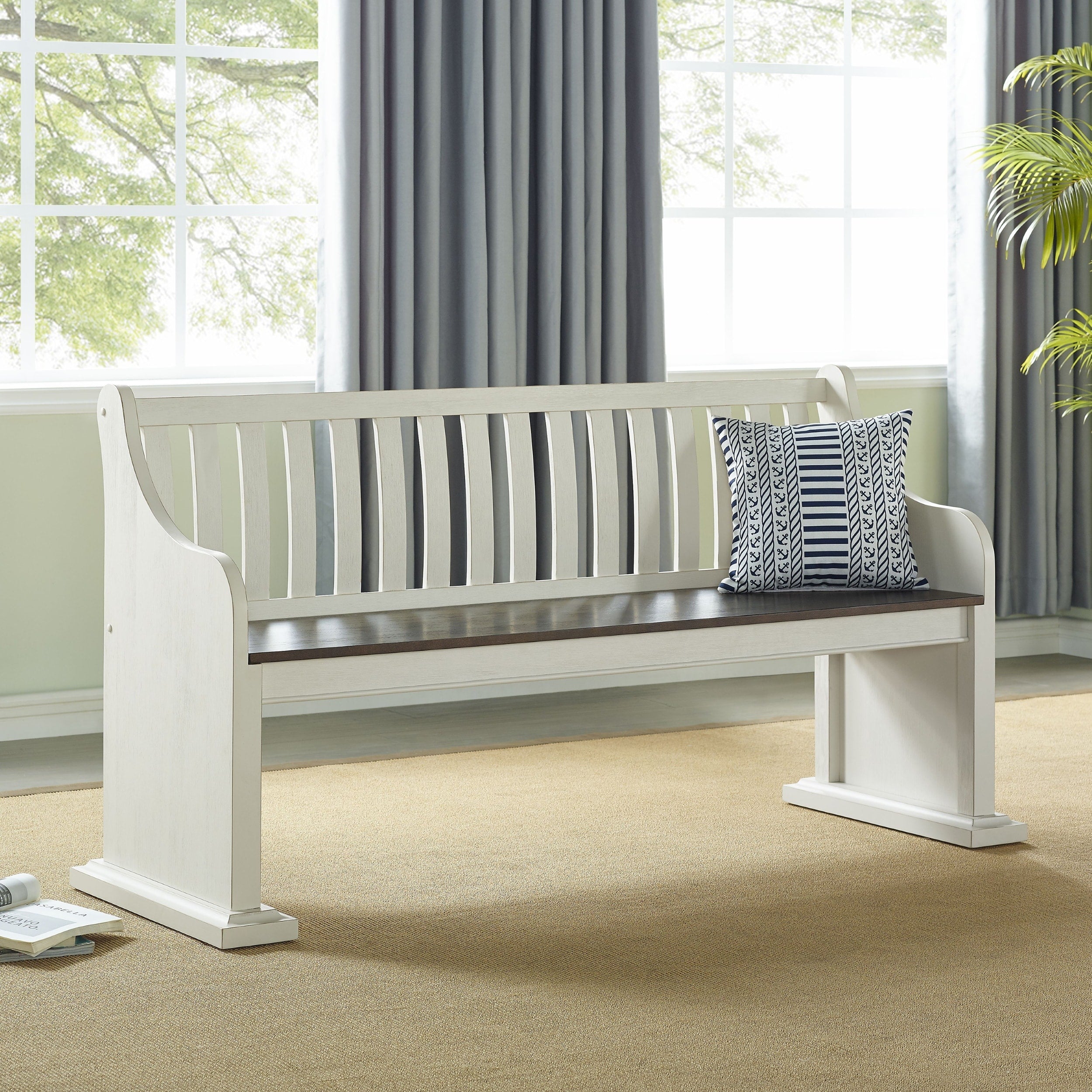 Jillian Farmhouse Pew Style Dining Bench By Greyson Living