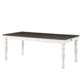 Jillian Farmhouse Two Tone 80 Inch Dining Table By Greyson Living Two Tone Soft White And Dark Oak