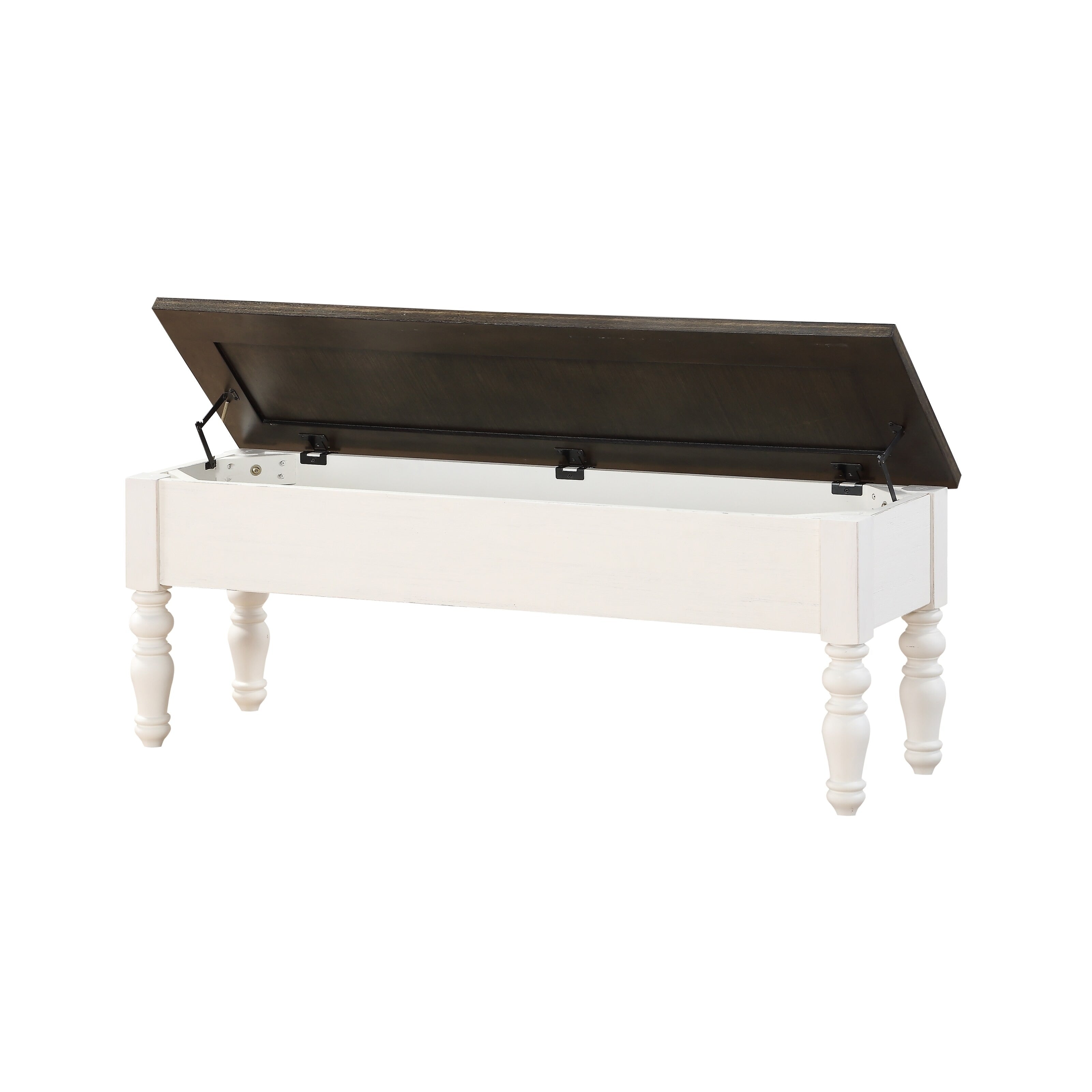 Jillian Farmhouse Two Tone Storage Bench By Greyson Living