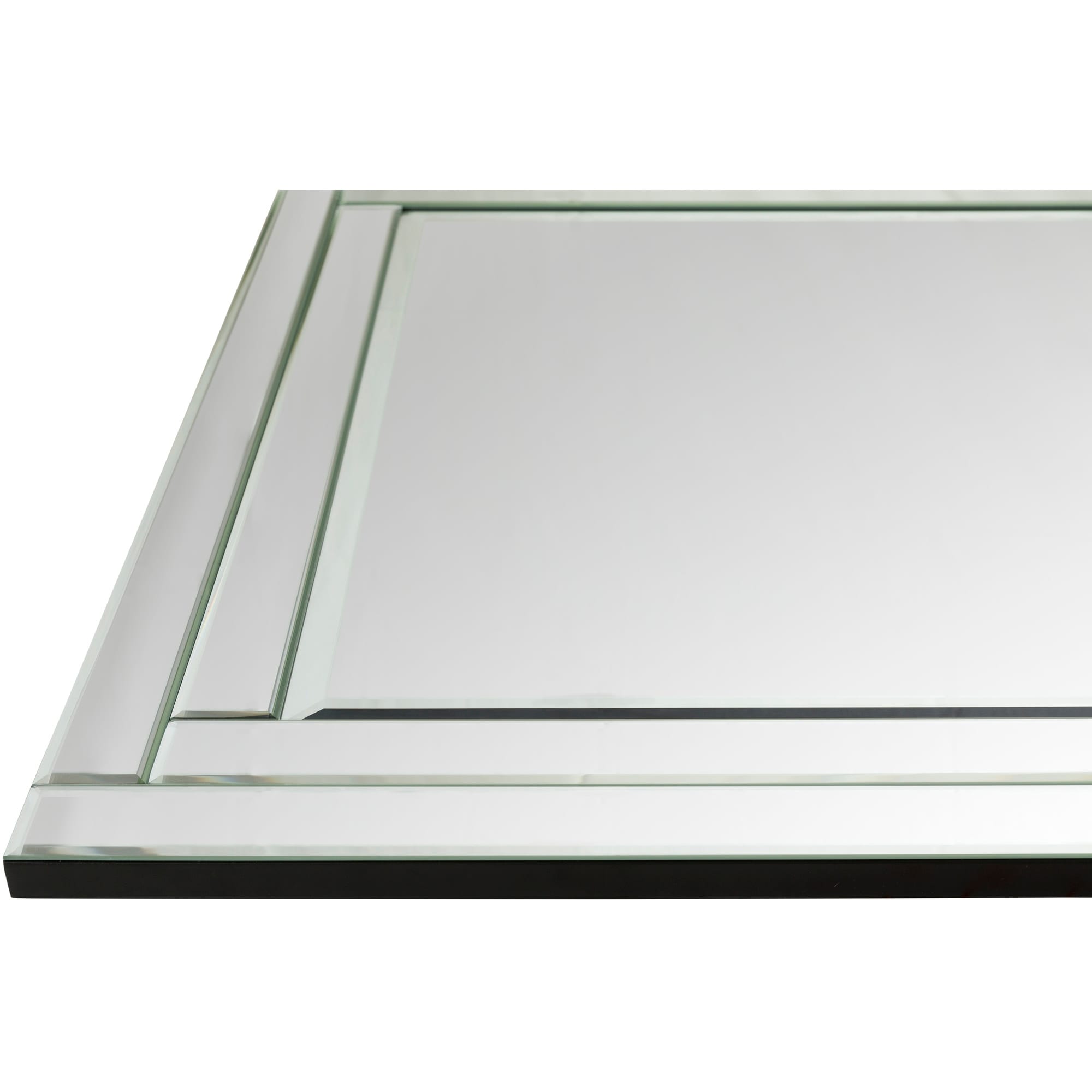Jimmie Framed Medium Size Rectangular Wall Mirror Silver 35.4 X 53.2