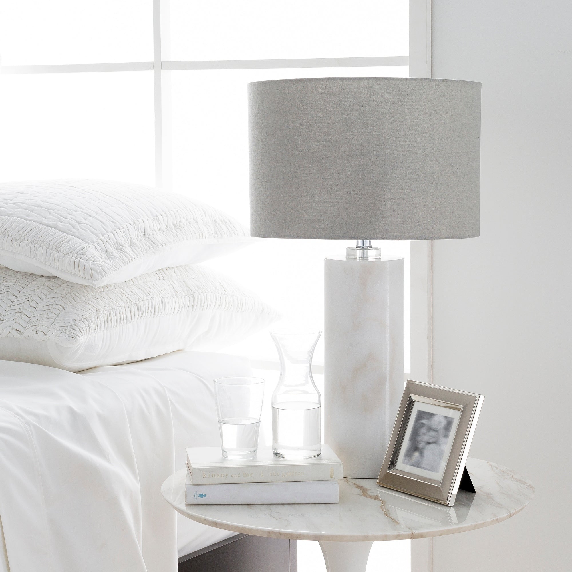 Jo Table Lamp With Natural Finish Crystal Base