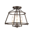 Joanie 13 Wide 3 Light Semi Flush Mount Old Bronze Old Bronze 13 Inch W