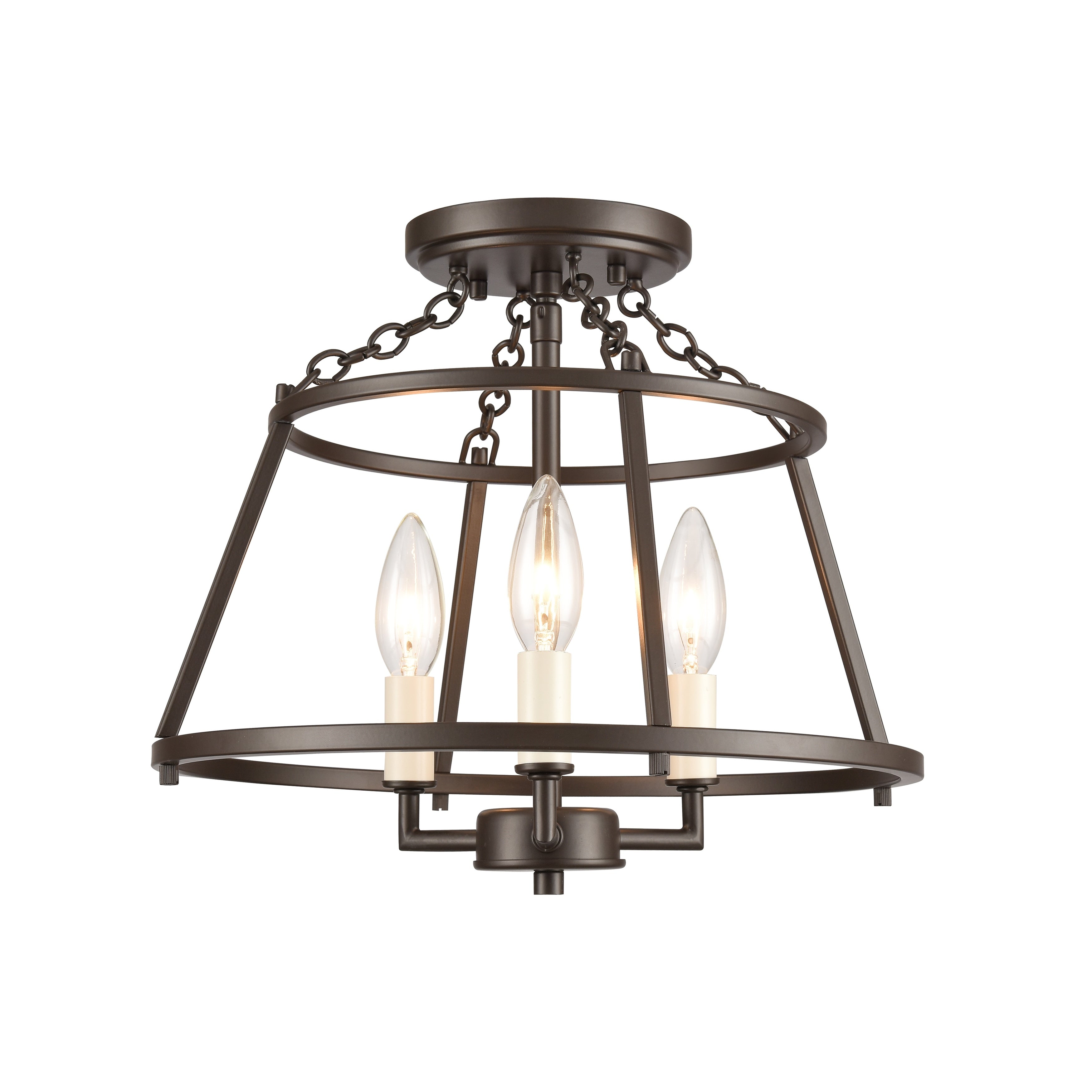 Joanie 13 Wide 3 Light Semi Flush Mount Old Bronze Old Bronze 13 Inch W