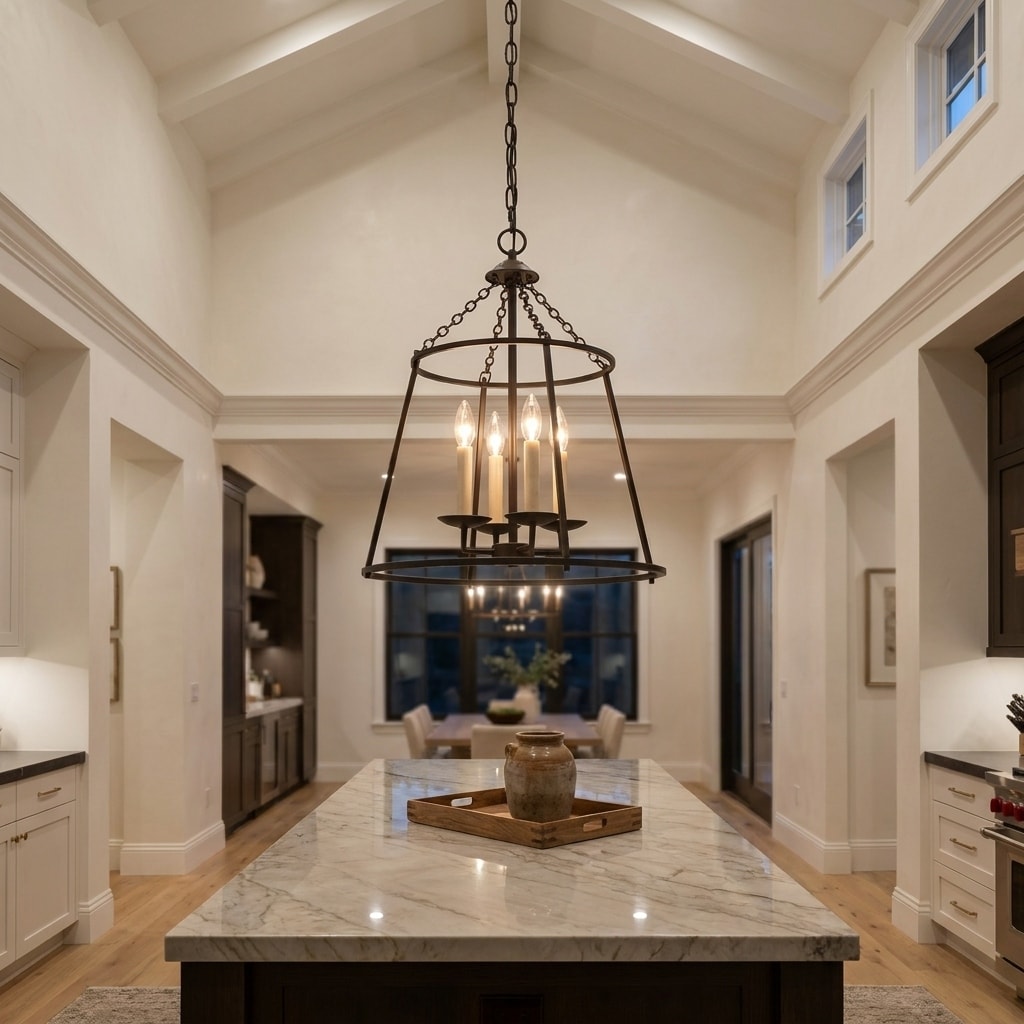 Joanie 17 Inch Wide 4 Light Pendant Light Transitional Ceiling Fixture By Atlas Lighting Home
