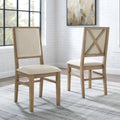 Joanna 2Pc Upholstered Back Chair Set 18.25 W X 21 D X 39.88 H