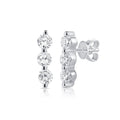 Joelle 14K White Gold 1 5 Ct. Graducte Diamond Bar Earrings