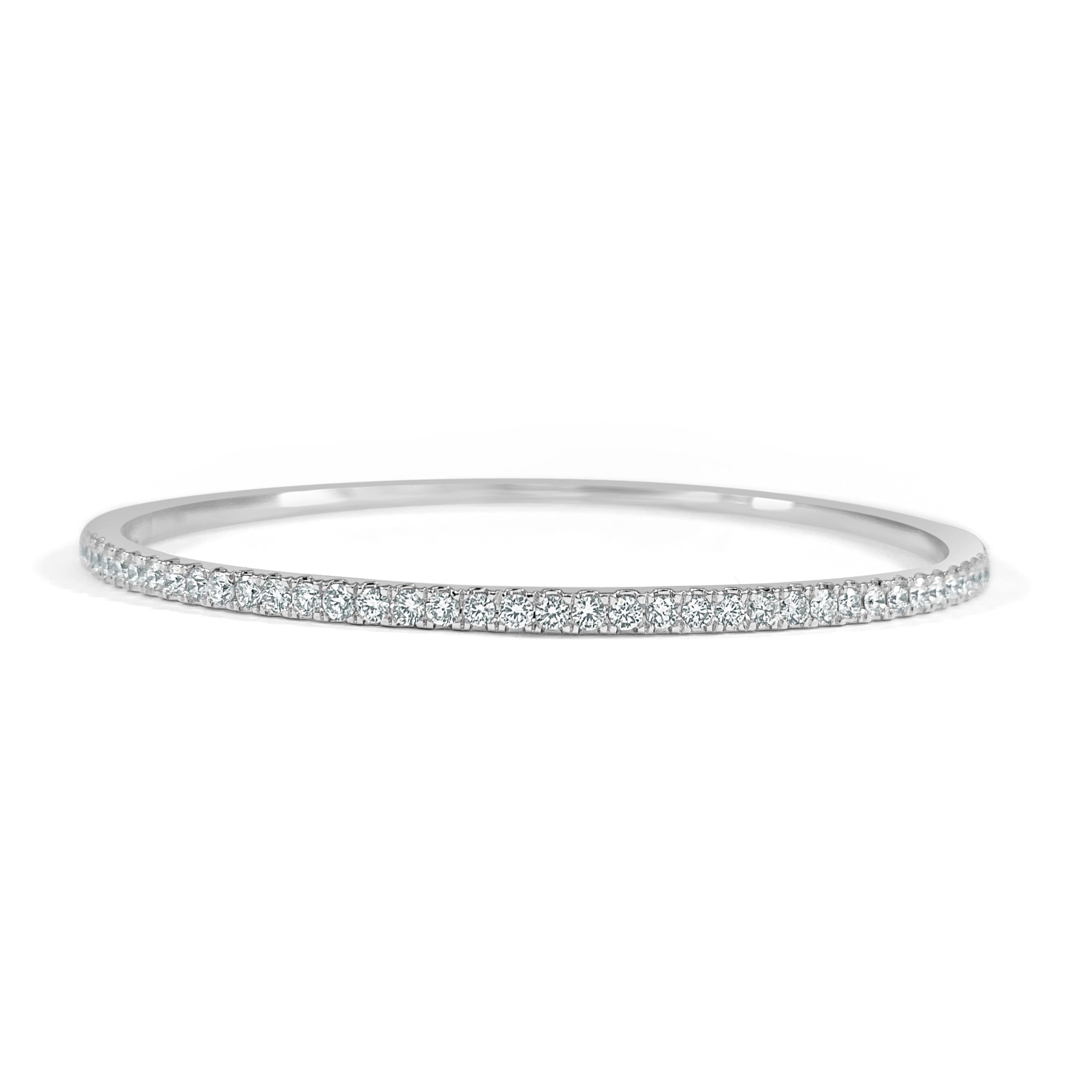 Sabrina 14K Gold 1Ct Tdw Diamond Bangle Bracelet