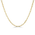Joelle 14K Yellow Gold Paper Clip Small Link Chain Necklace Availble In Soze 18 36