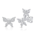 14K Gold 1 3 Ct Tdw Diamond Butterfly Stud Earring
