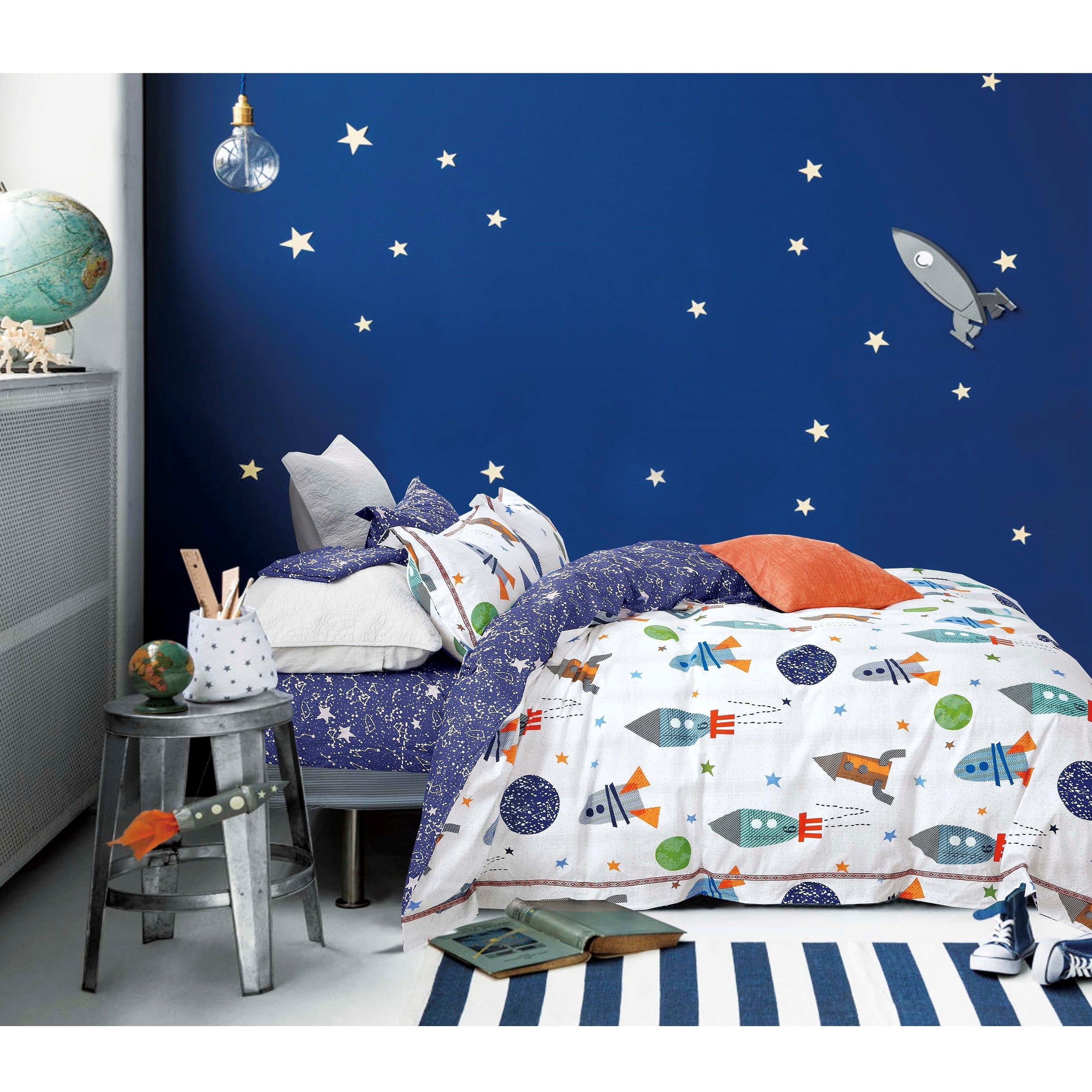 Johanas Kids Rocket Ship 100 Cotton Comforter Set