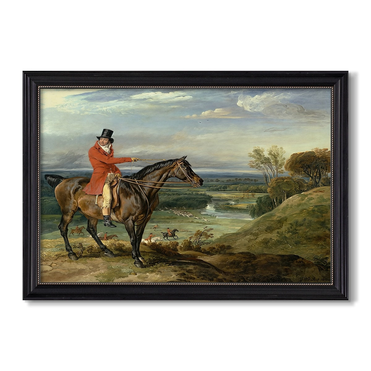 John Levett Hunting At Wychnor Staffordshire 1818 James Ward Custom Framed Canvas