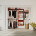 John Louis Home 12In Deep Solid Wood Premier Organizer Red Mahogany