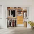 John Louis Home 12In. Deep Solid Wood 5 Drawer Premier Closet Organizer Honey Maple