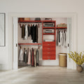 John Louis Home 12In. Deep Solid Wood 4 Drawer Premier Organizer Red Mahogany