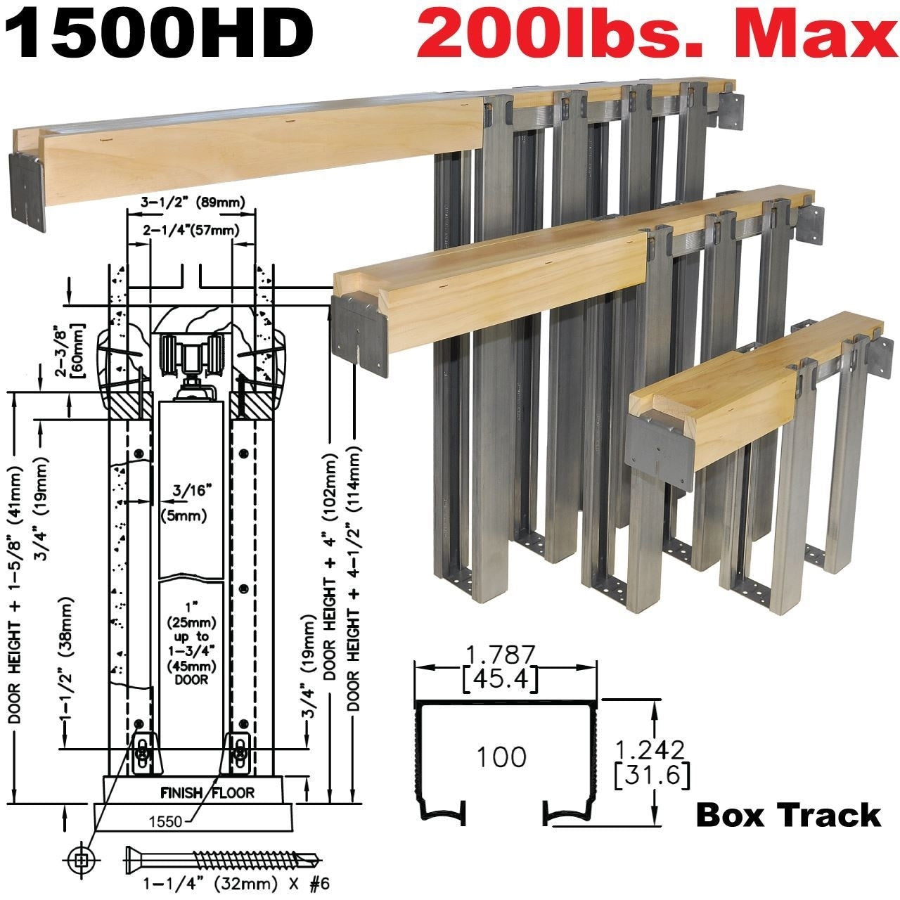Johnson Hardware 152868Hd 1500Hd Series 32 X 80 Pocket Door Frame