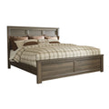 Joi King Size Bed Plank Panel Design Aged Oak Brown Rough Sawn