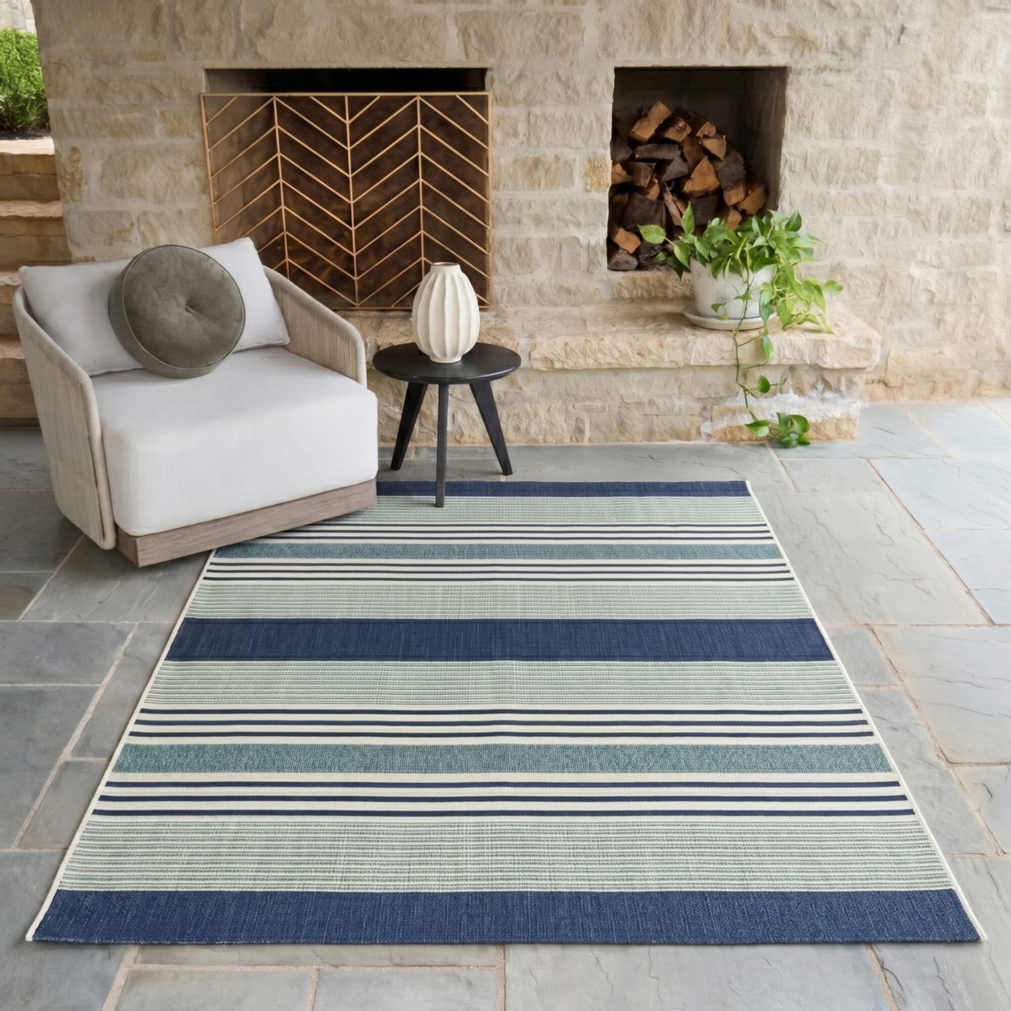Jonah Striped Area Rug